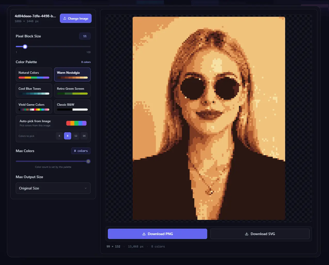 PixelTool editor walkthrough